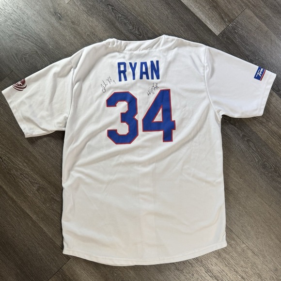 Other - Nolan Ryan Signed Texas Rangers Jersey COA Size Large